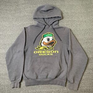 Oregon Ducks Hoodie Mens Small Gray NCAA Football Pullover Sweatshirt Y2K